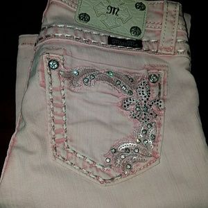 Beautiful pink rare Miss Me jeans